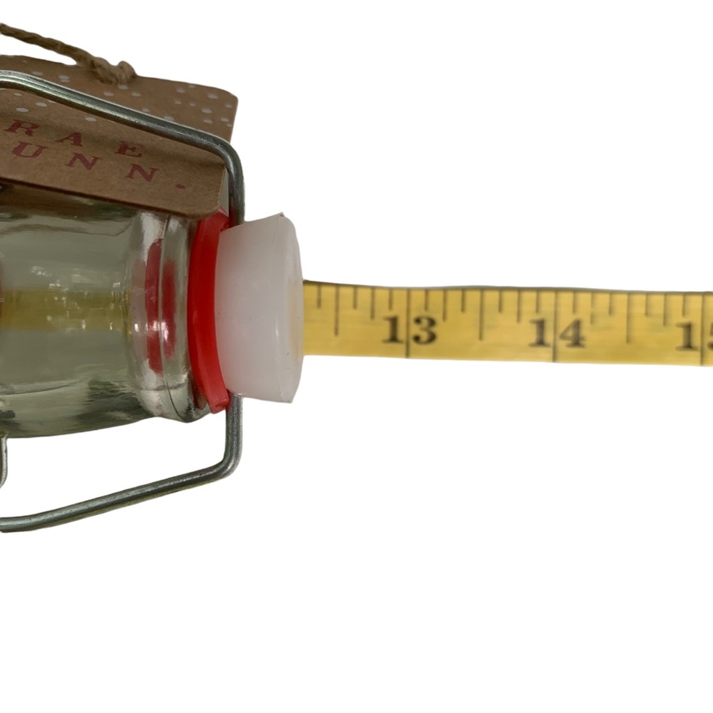 Rae Dunn DRINK Clear Glass Bottle Bail & Trigger Closure Red Letters NWT 2017 - Picture 10 of 11